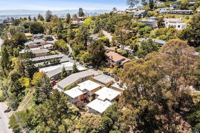 birds eye view of property featuring a residential view and a mountain view