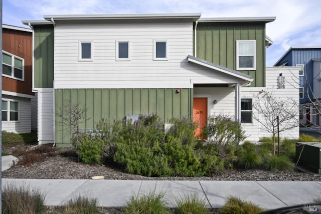 view of front of house featuring board and batten siding