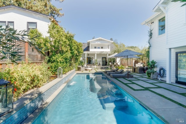 pool featuring a patio