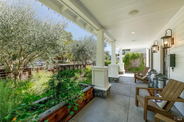 view of patio / terrace featuring a porch