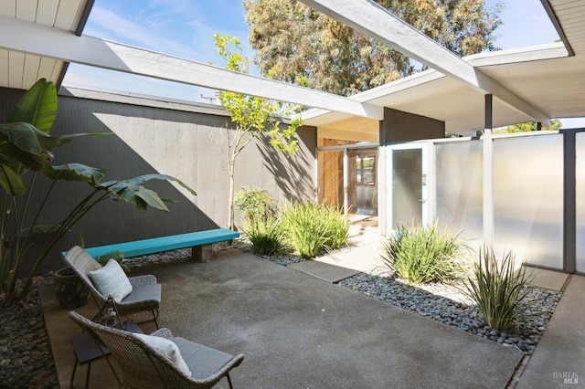 view of patio / terrace with fence