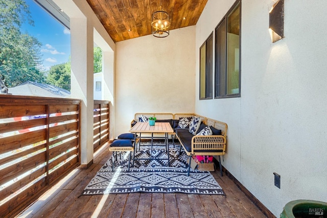 balcony featuring outdoor dining space