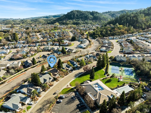 birds eye view of property featuring a residential view