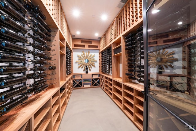 wine cellar with visible vents