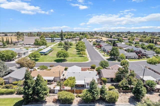 drone / aerial view with a residential view