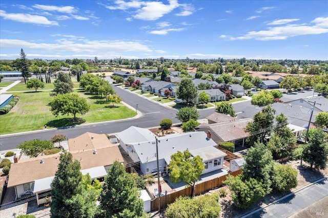 drone / aerial view with a residential view