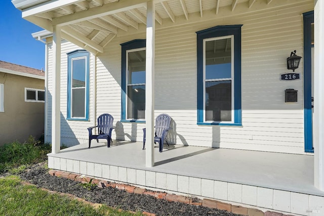 view of patio / terrace featuring covered porch