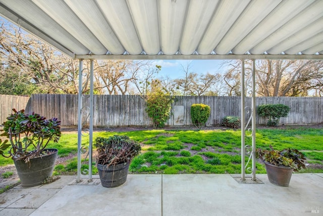 view of patio / terrace with a fenced backyard