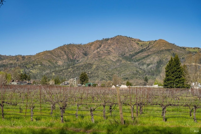 property view of mountains featuring a rural view