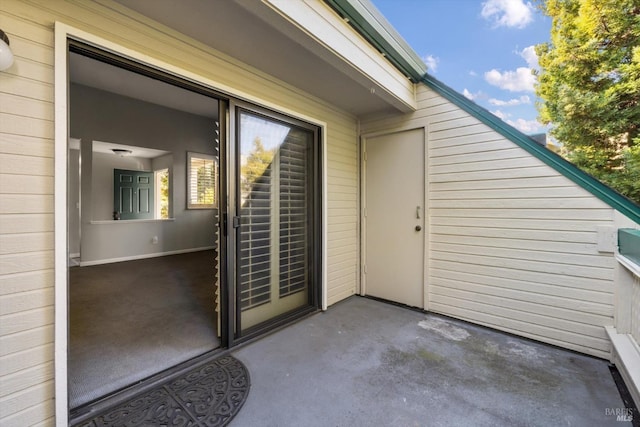 view of doorway to property