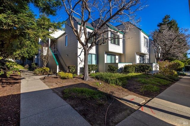 exterior space featuring stairs