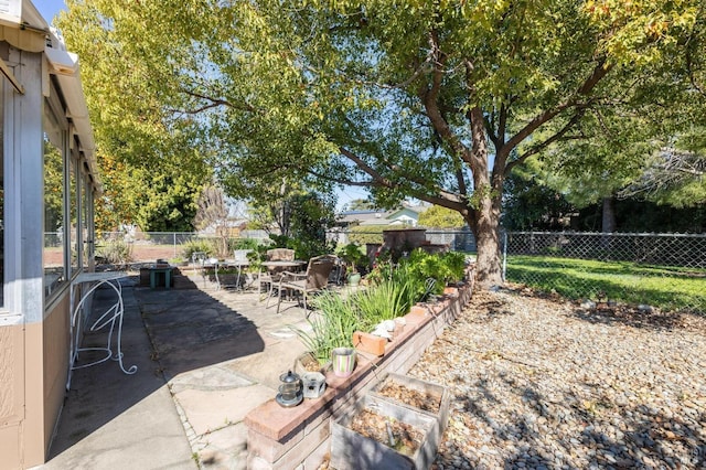 view of patio / terrace featuring a fenced backyard