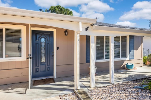 view of doorway to property