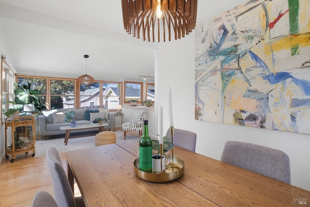 dining room featuring wood finished floors