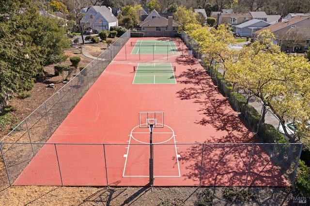 bird's eye view with a residential view