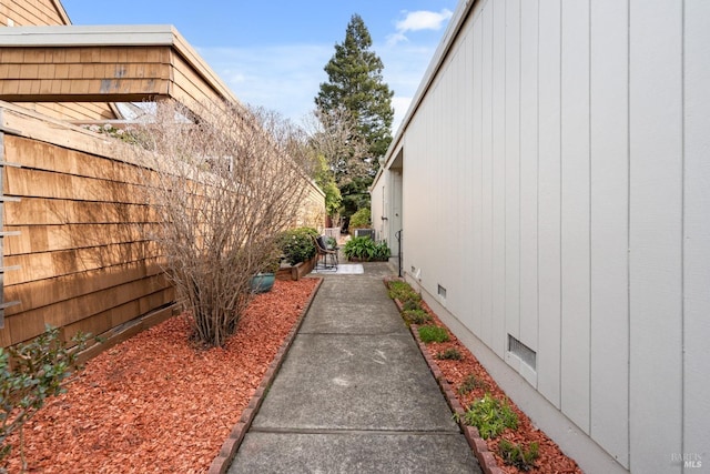 view of property exterior featuring crawl space