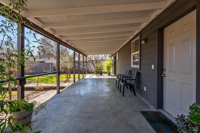 view of patio featuring a fenced backyard