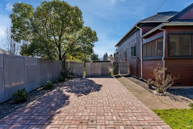 view of patio / terrace with a fenced backyard