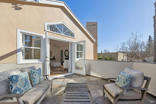 view of patio featuring outdoor lounge area