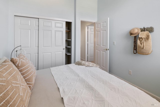 bedroom with a closet