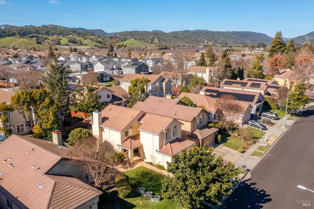 drone / aerial view with a residential view