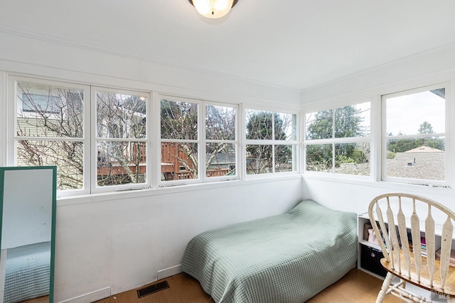 sunroom / solarium with visible vents