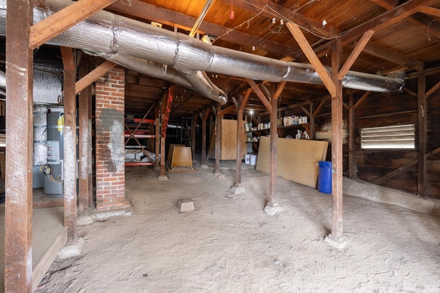 interior space featuring water heater