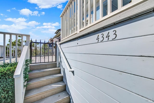 view of stairs