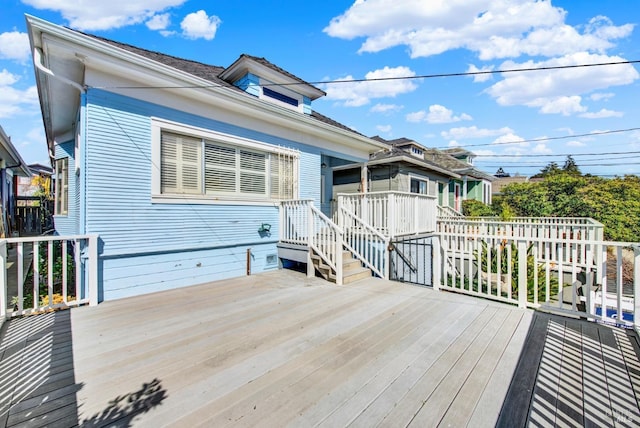 exterior space featuring a deck