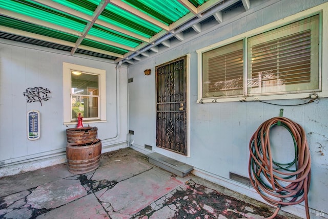 view of doorway to property