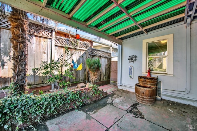 view of patio / terrace with fence