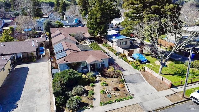 bird's eye view featuring a residential view