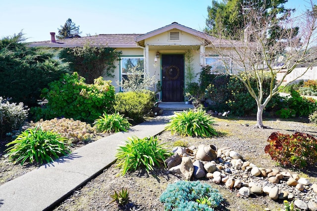 view of front of property featuring stucco siding