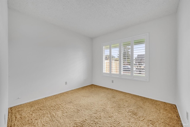 spare room with carpet floors and a textured ceiling