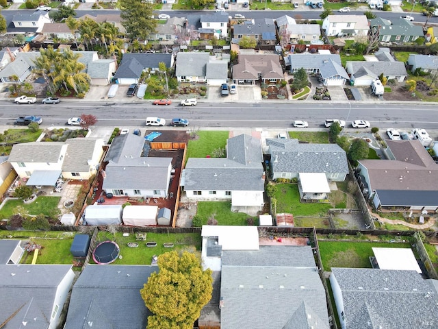 aerial view with a residential view