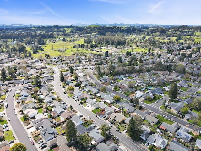 bird's eye view with a residential view