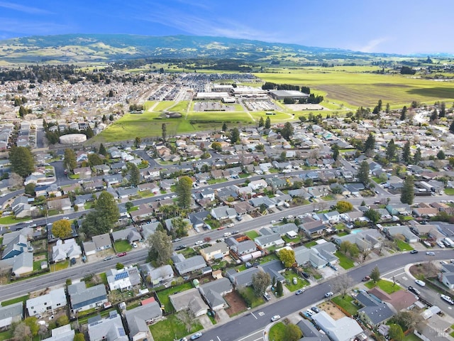 aerial view with a residential view