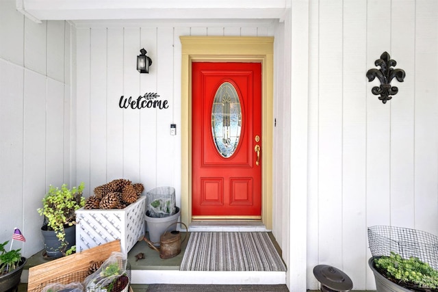 view of doorway to property