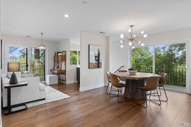 550 Sequoia Dr, San Anselmo, CA 94960 - dining room with a wealth of natural light, visible vents, and wood finished floors