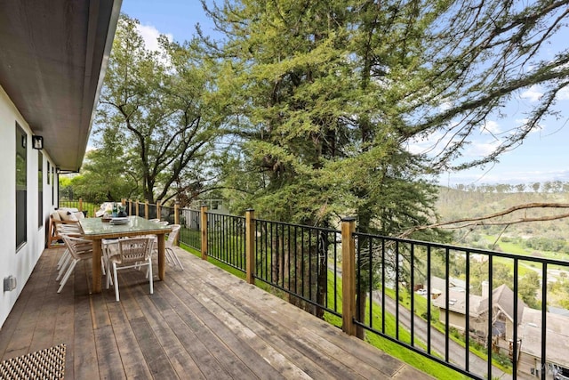 550 Sequoia Dr, San Anselmo, CA 94960 - wooden deck with outdoor dining area