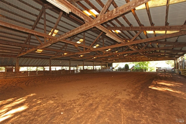 view of horse barn