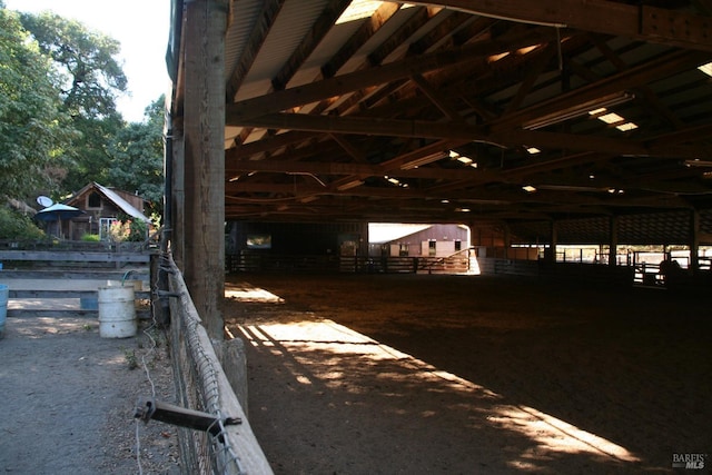 view of horse barn