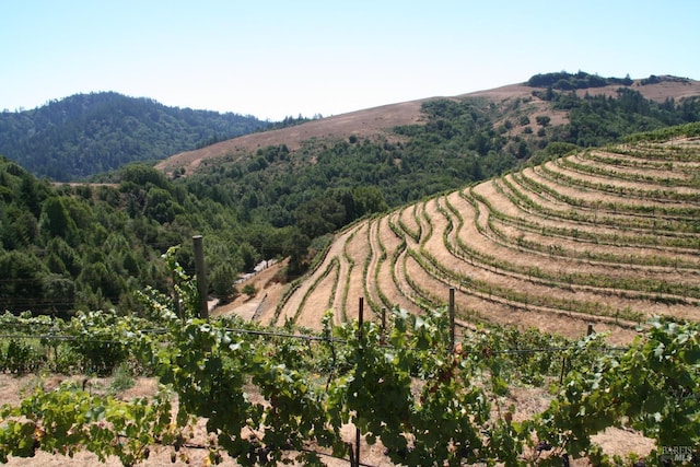 property view of mountains featuring a rural view