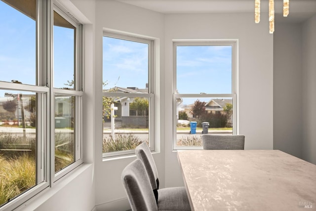 view of dining room