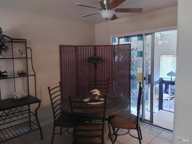 808 Pochard Way, Suisun City, CA 94585 - tiled dining space featuring ceiling fan