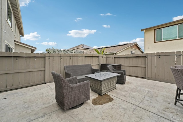 view of patio with a fenced backyard