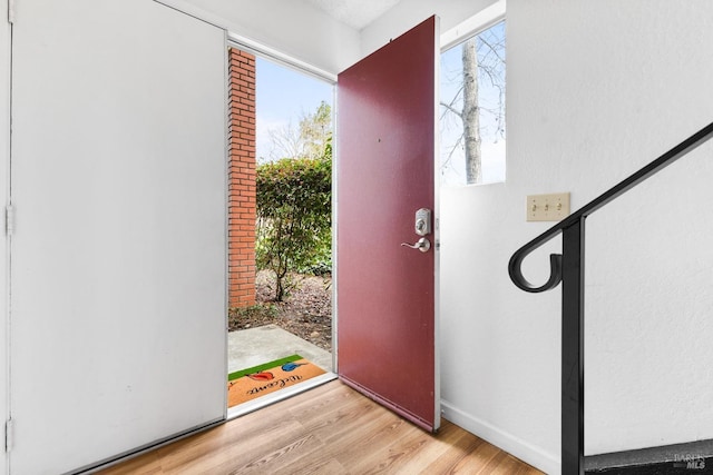 entryway featuring wood finished floors