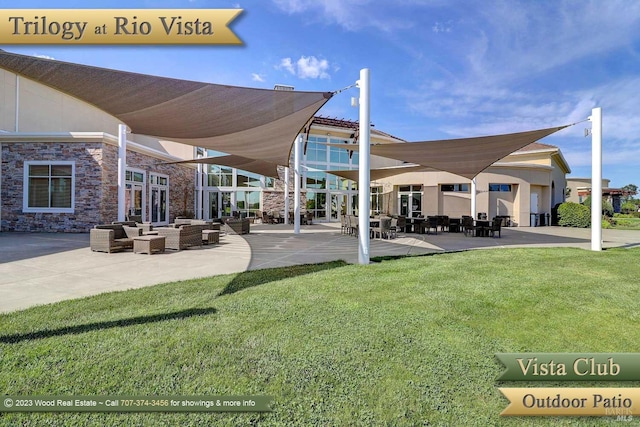 view of patio with an outdoor living space