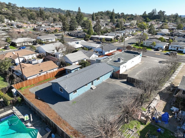 aerial view featuring a residential view