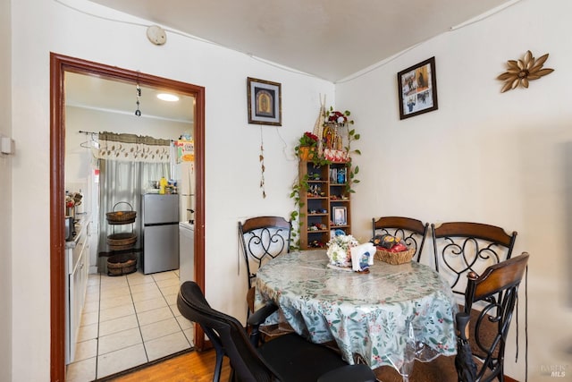 view of tiled dining room